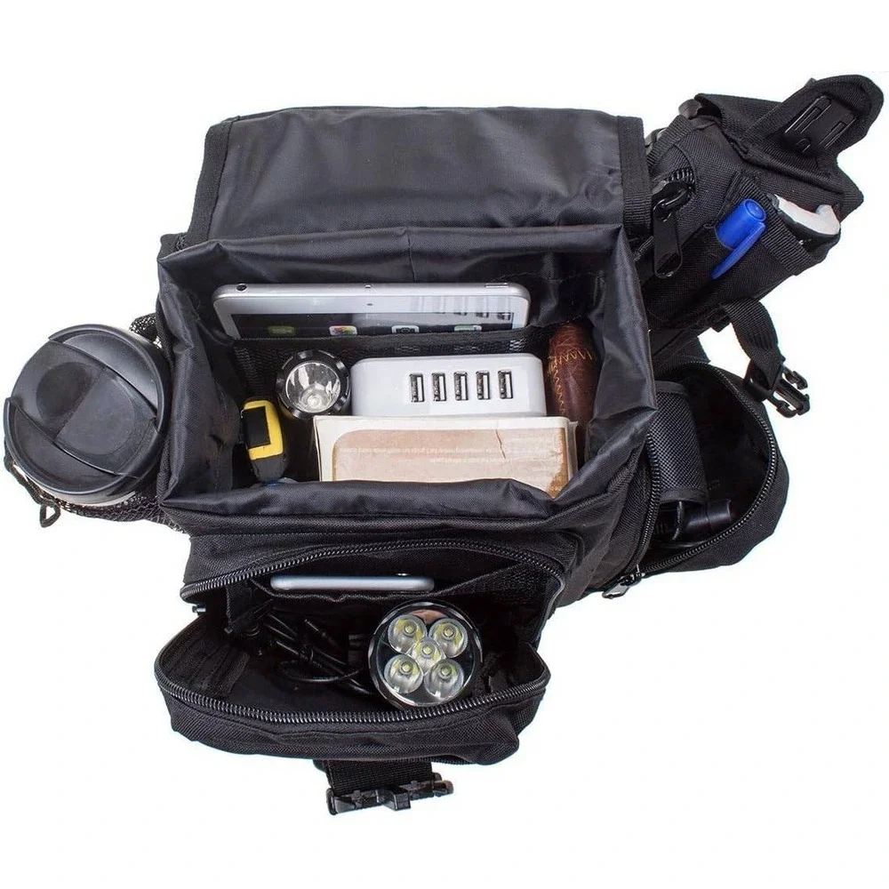 G4Free Tactical Messenger Bag Utility Sling Pack Gorpcore Techwear Nylon Black